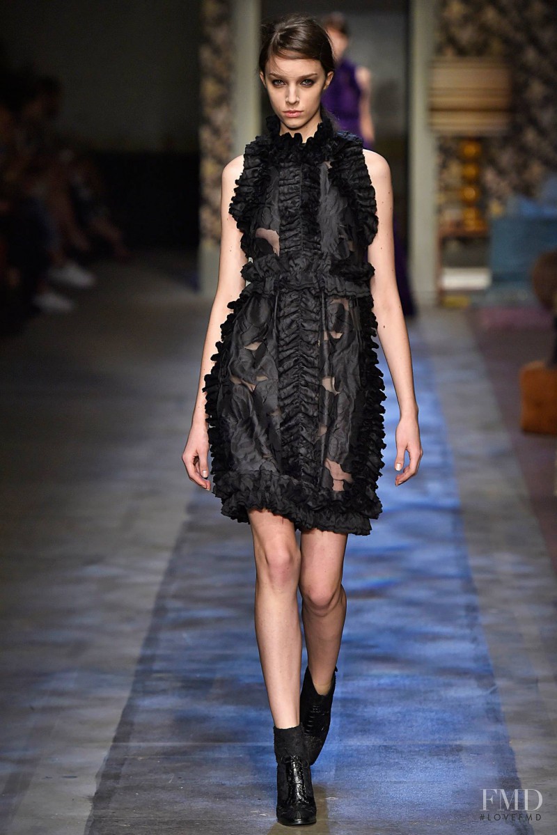 Larissa Marchiori featured in  the Erdem fashion show for Autumn/Winter 2015