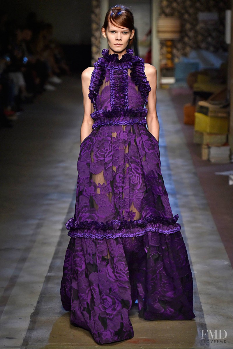 Irina Kravchenko featured in  the Erdem fashion show for Autumn/Winter 2015