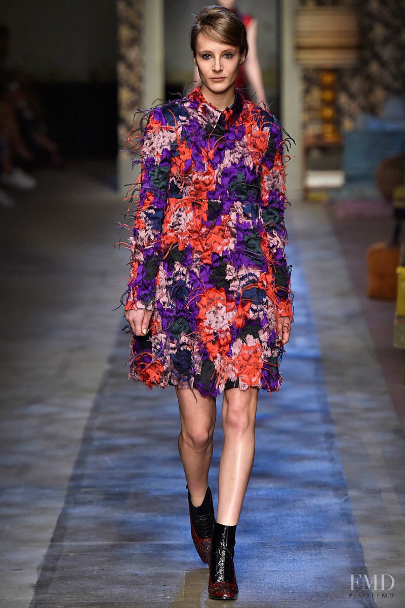 Olympia Campbell featured in  the Erdem fashion show for Autumn/Winter 2015