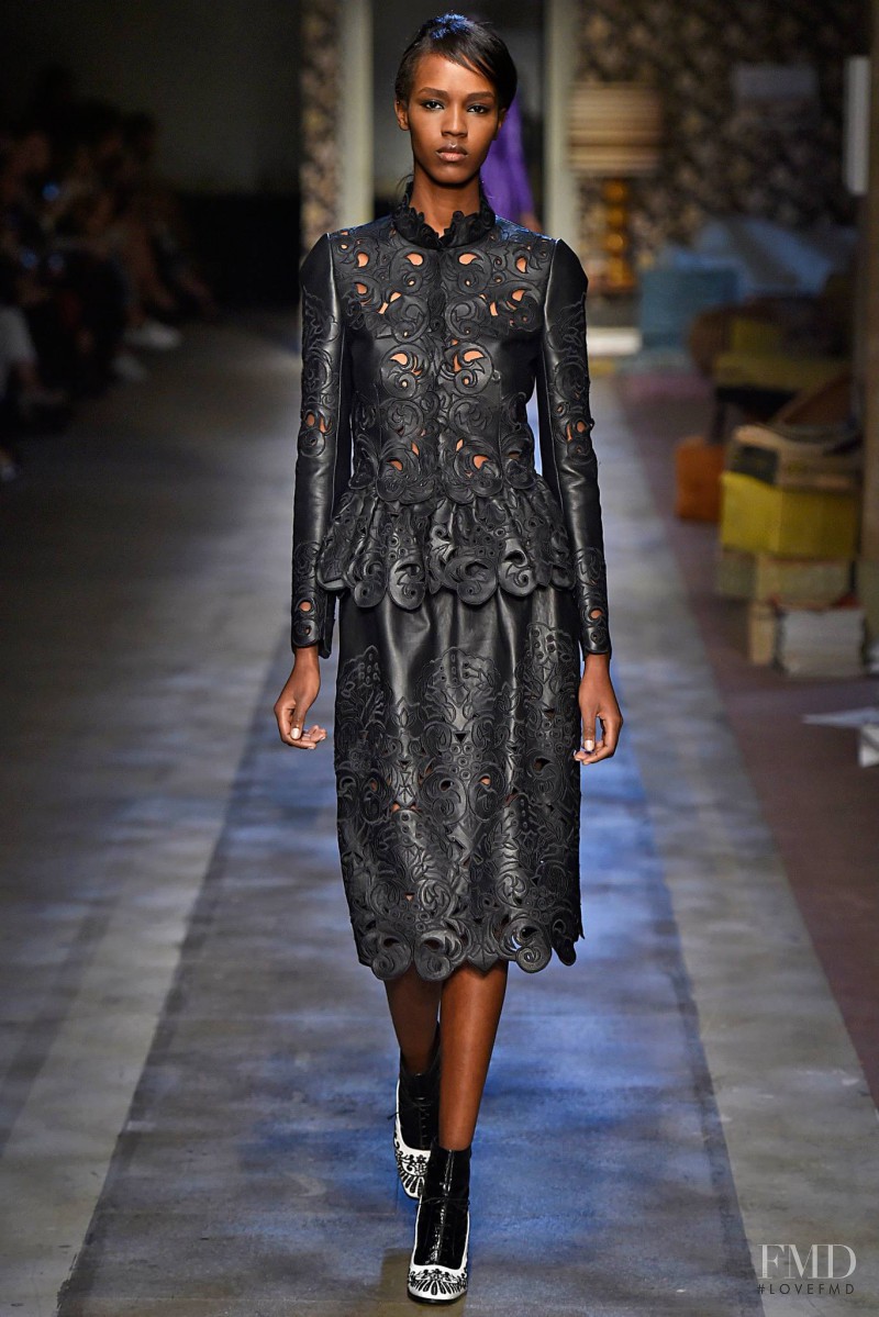 Leila Ndabirabe featured in  the Erdem fashion show for Autumn/Winter 2015