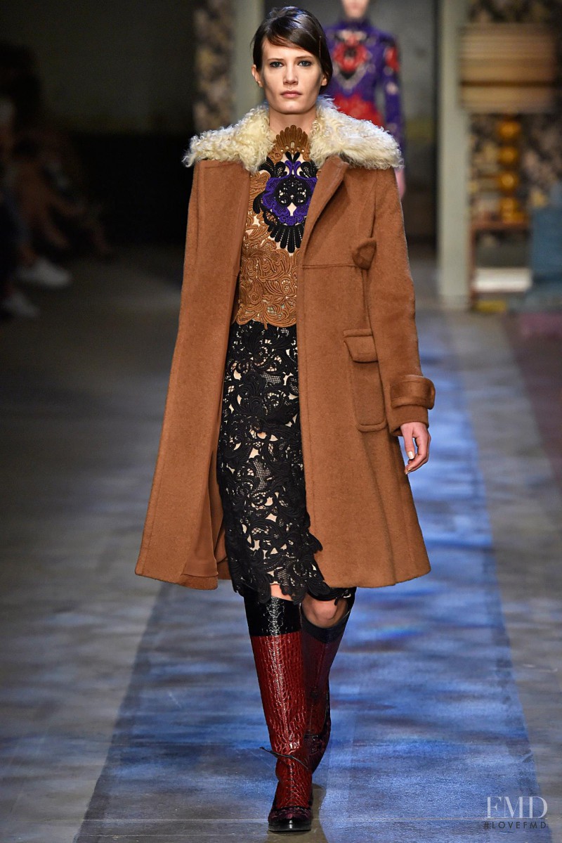 Drake Burnette featured in  the Erdem fashion show for Autumn/Winter 2015