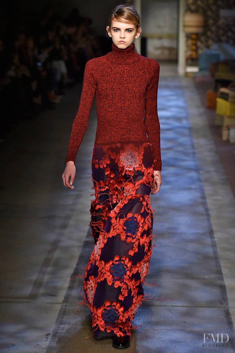 Molly Bair featured in  the Erdem fashion show for Autumn/Winter 2015