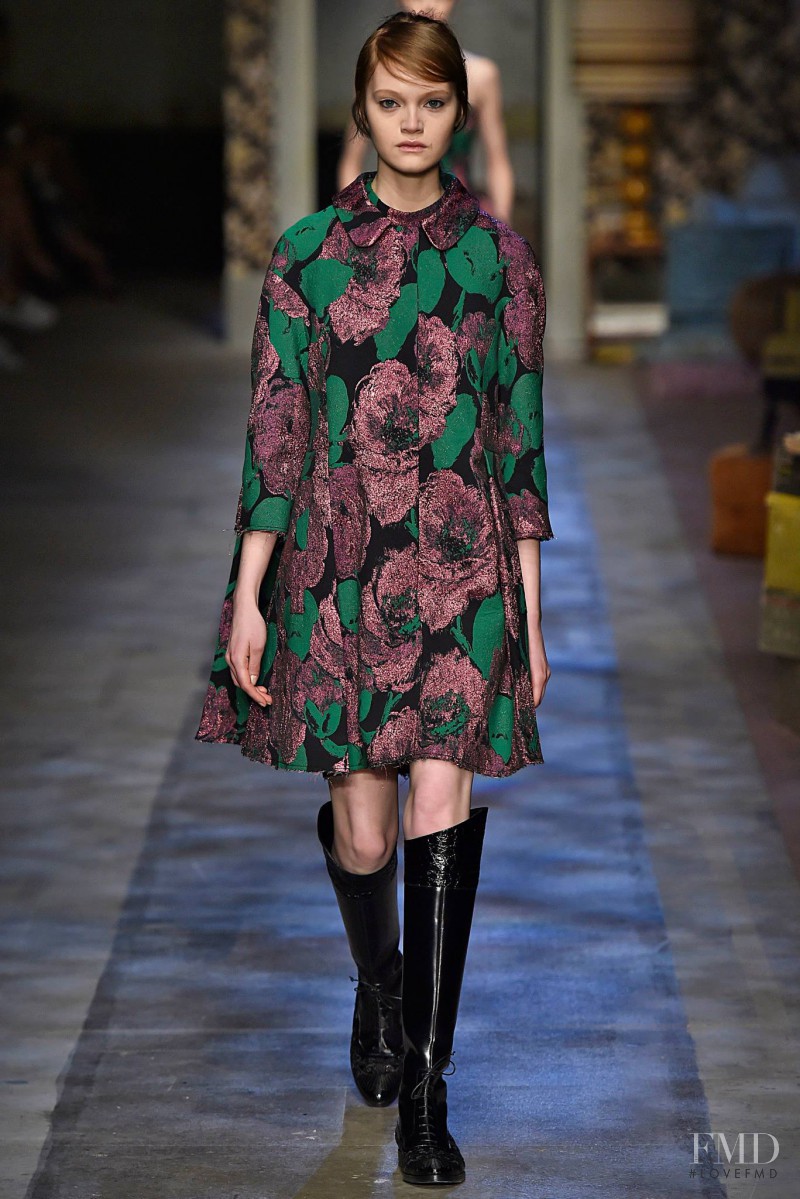 Mia Gruenwald featured in  the Erdem fashion show for Autumn/Winter 2015