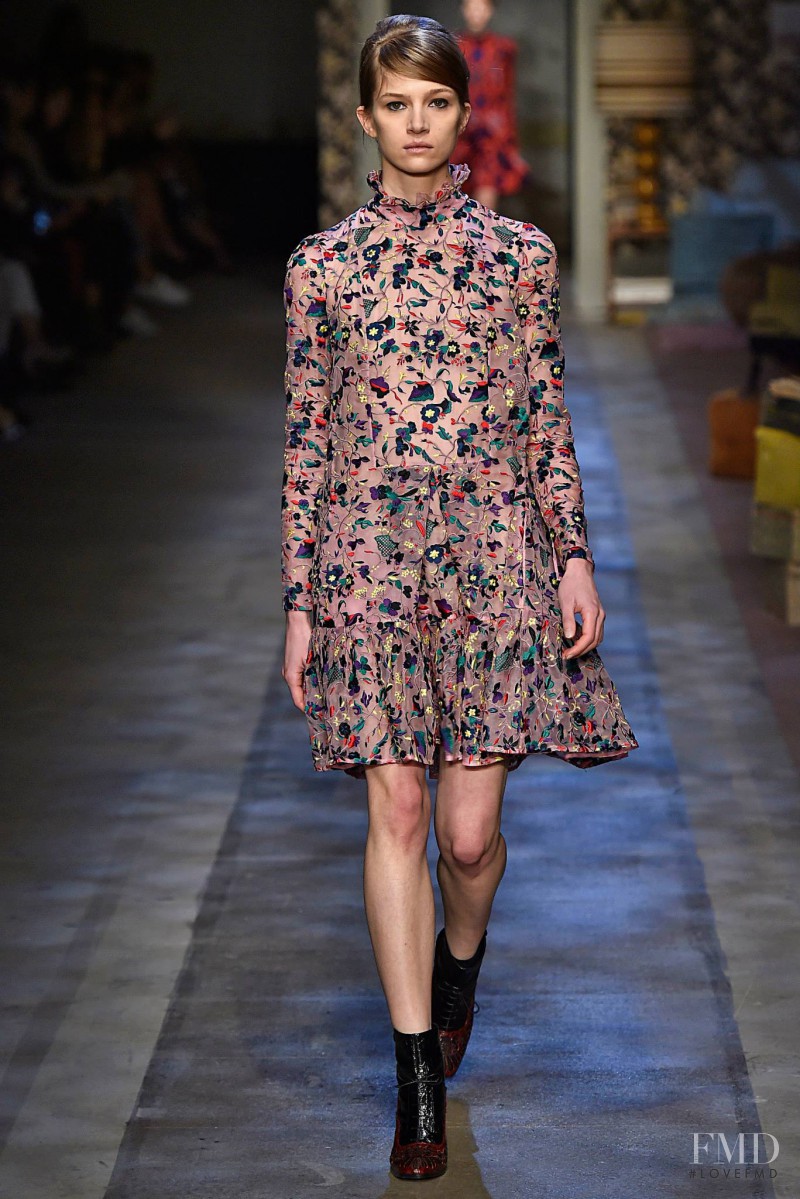 Anne Marie van Dijk featured in  the Erdem fashion show for Autumn/Winter 2015