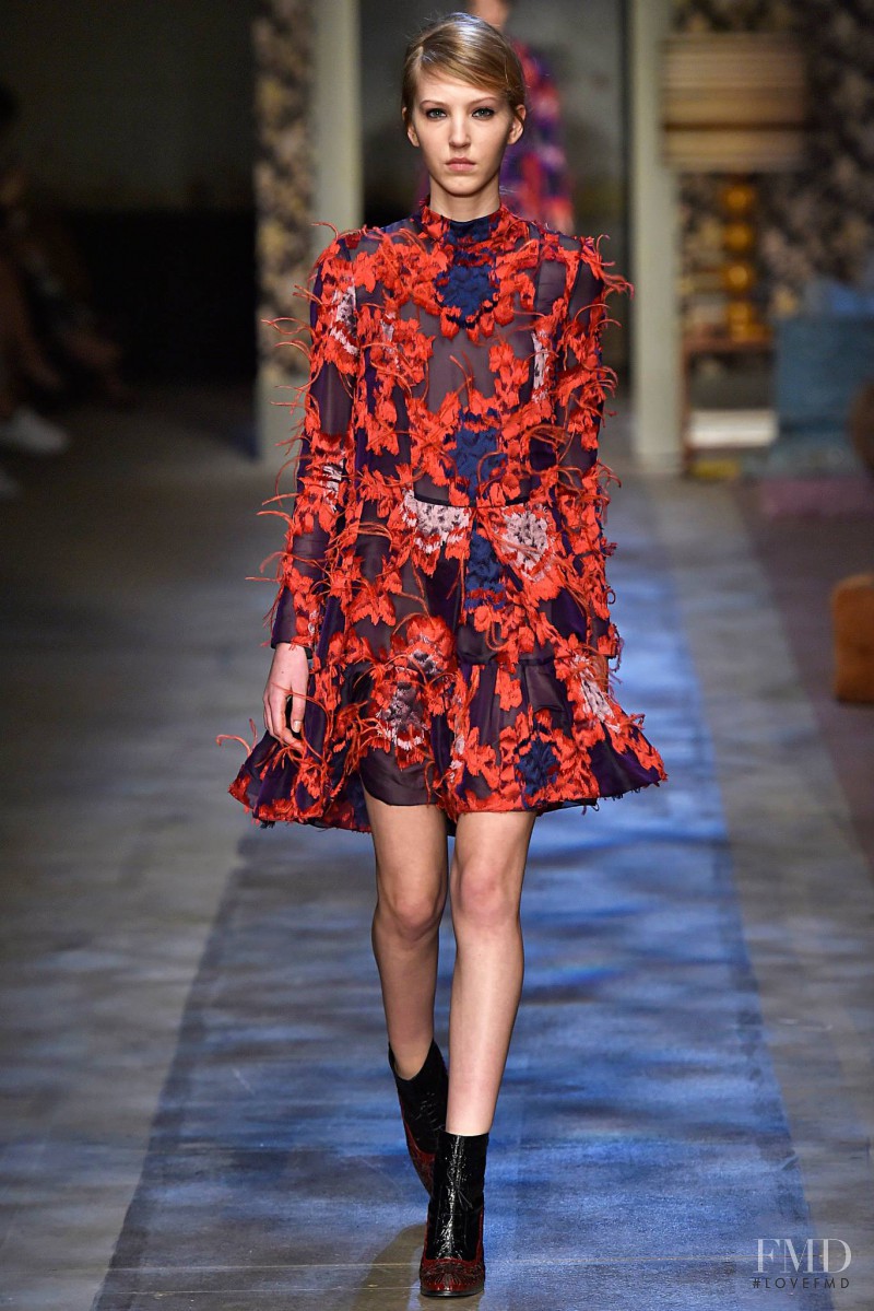 Ella Richards featured in  the Erdem fashion show for Autumn/Winter 2015