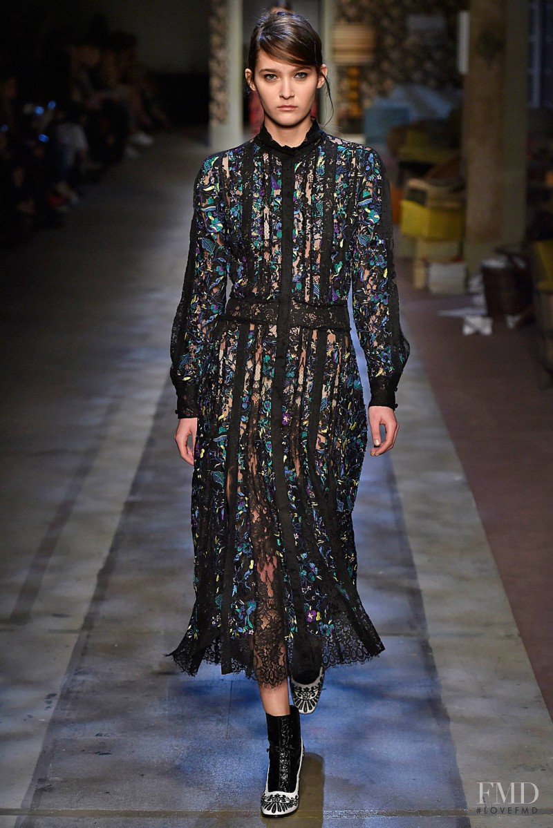 Emma Waldo featured in  the Erdem fashion show for Autumn/Winter 2015