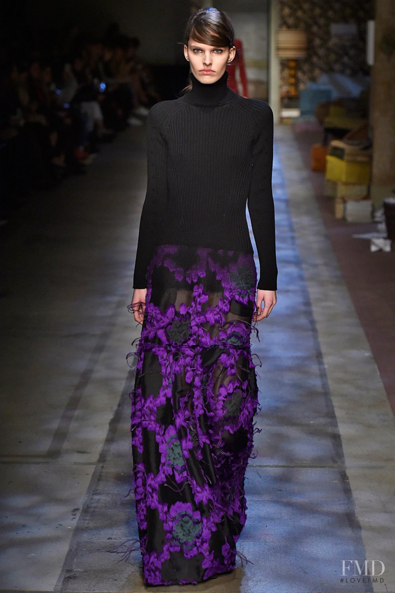 Lisa Verberght featured in  the Erdem fashion show for Autumn/Winter 2015