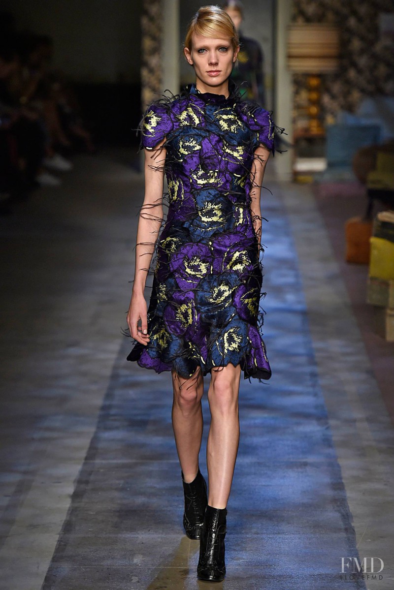 Annely Bouma featured in  the Erdem fashion show for Autumn/Winter 2015