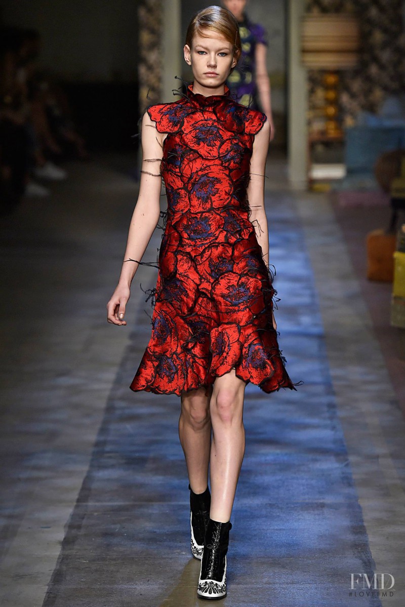 Hollie May Saker featured in  the Erdem fashion show for Autumn/Winter 2015