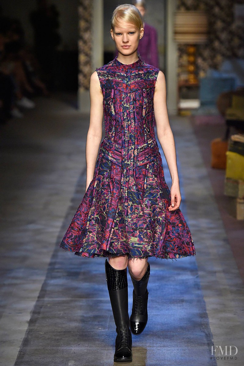 Linn Arvidsson featured in  the Erdem fashion show for Autumn/Winter 2015