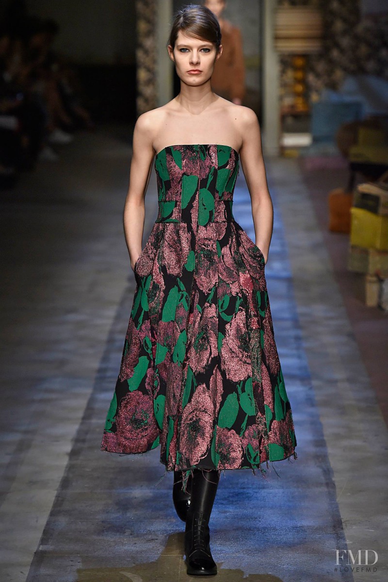 Anika Cholewa featured in  the Erdem fashion show for Autumn/Winter 2015