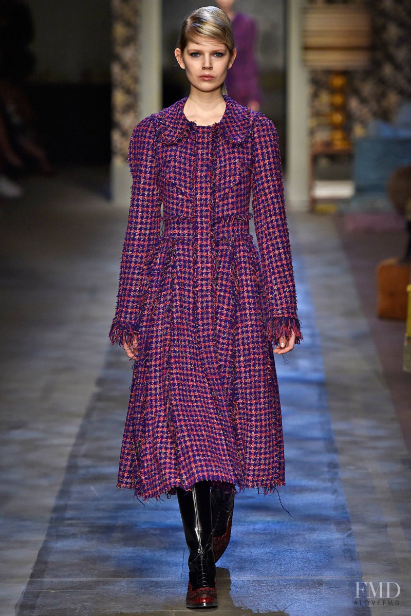 Ola Rudnicka featured in  the Erdem fashion show for Autumn/Winter 2015