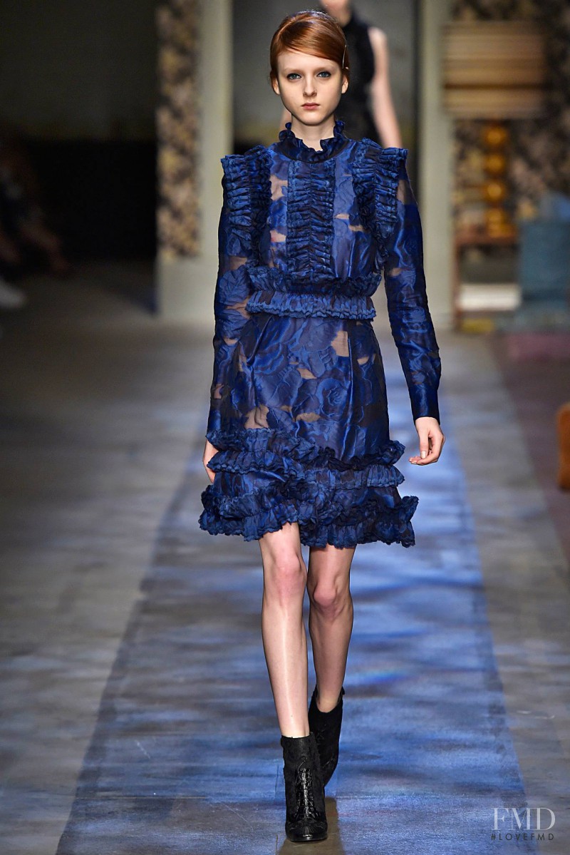 Madison Stubbington featured in  the Erdem fashion show for Autumn/Winter 2015