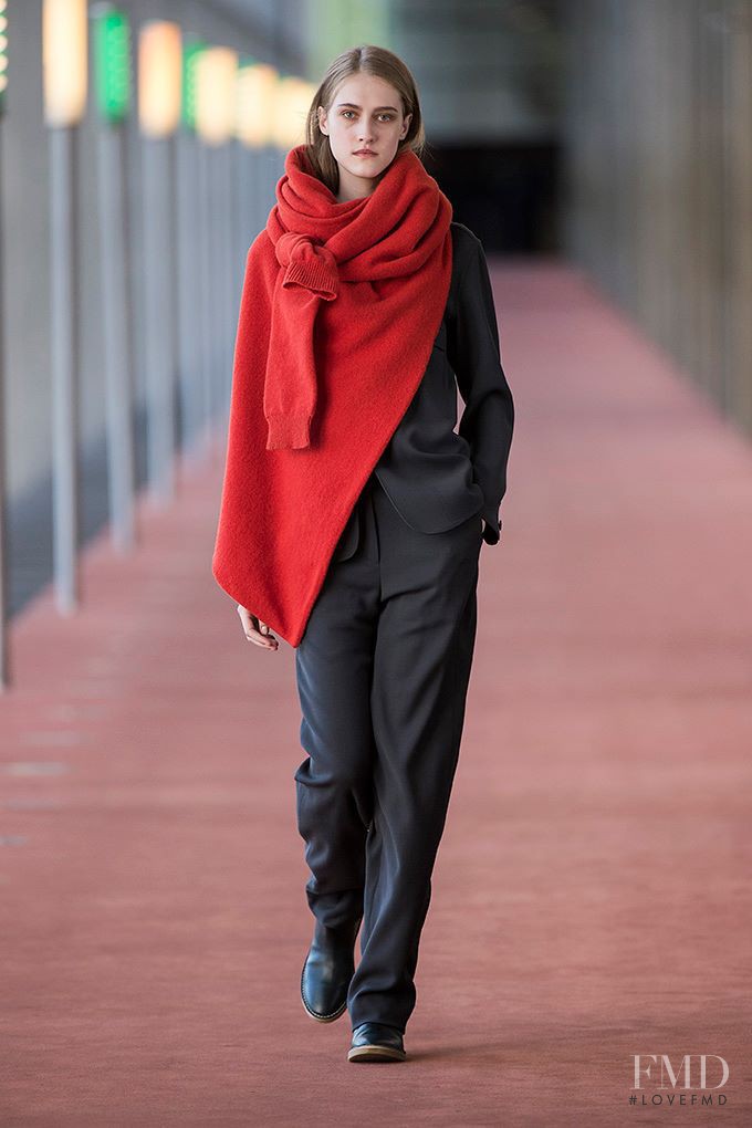 Lana Forneck featured in  the Christophe Lemaire fashion show for Autumn/Winter 2015