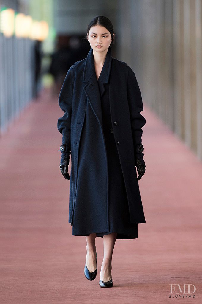 Cong He featured in  the Christophe Lemaire fashion show for Autumn/Winter 2015