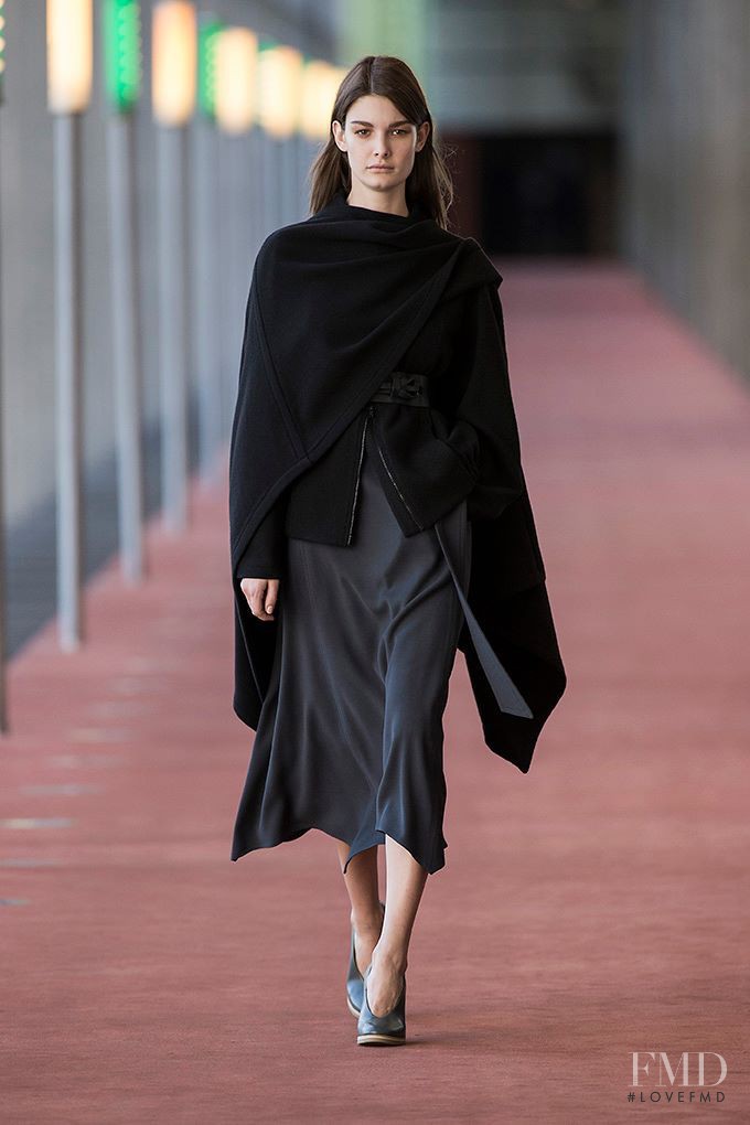 Ophélie Guillermand featured in  the Christophe Lemaire fashion show for Autumn/Winter 2015