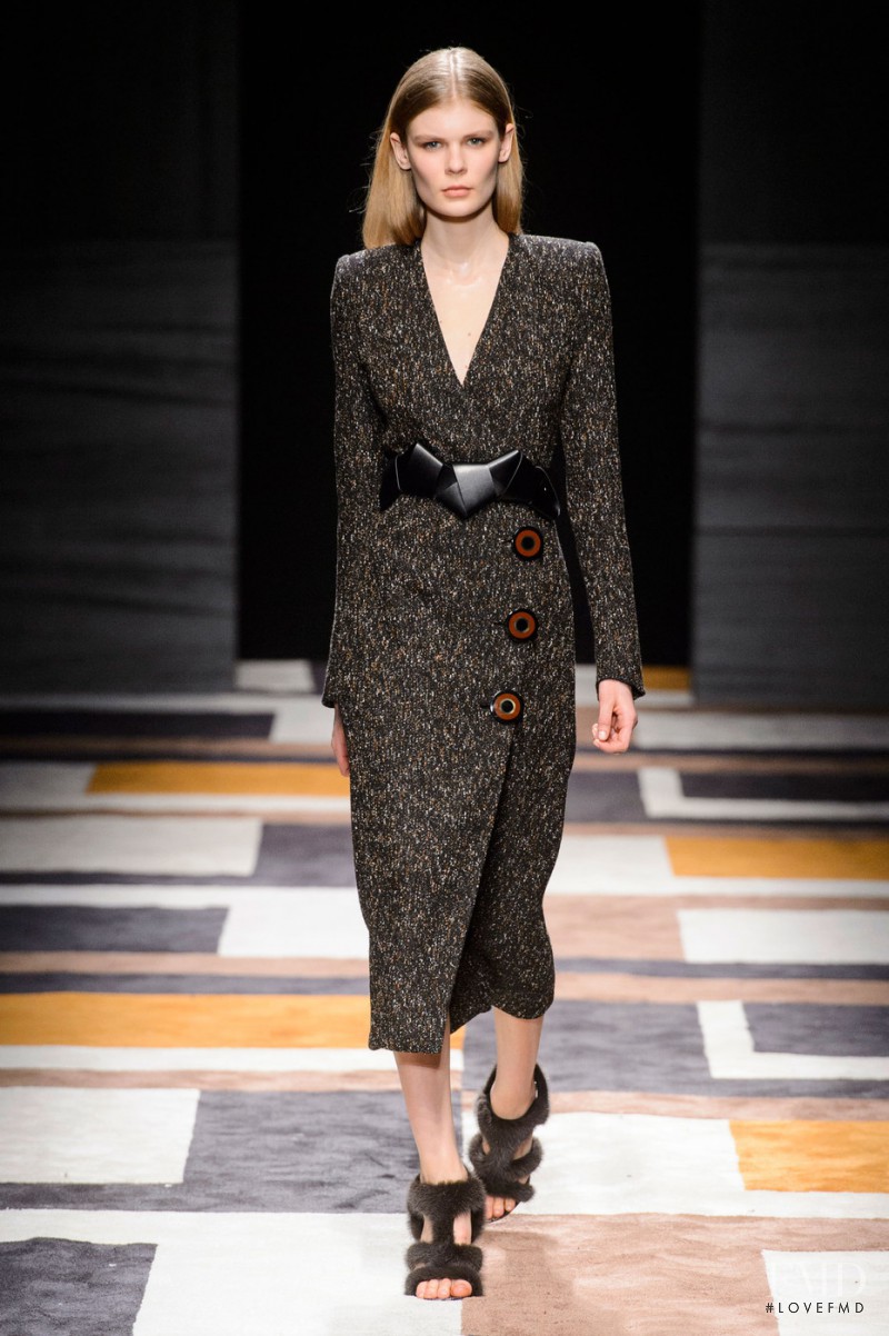 Alexandra Elizabeth Ljadov featured in  the Salvatore Ferragamo fashion show for Autumn/Winter 2015