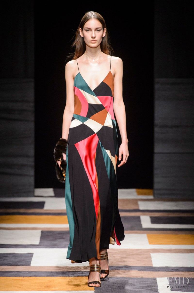 Julia Bergshoeff featured in  the Salvatore Ferragamo fashion show for Autumn/Winter 2015