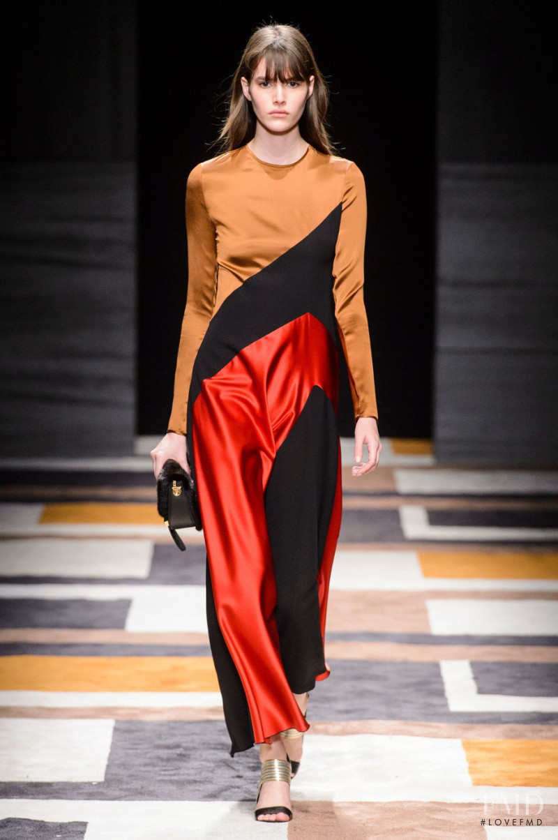 Vanessa Moody featured in  the Salvatore Ferragamo fashion show for Autumn/Winter 2015