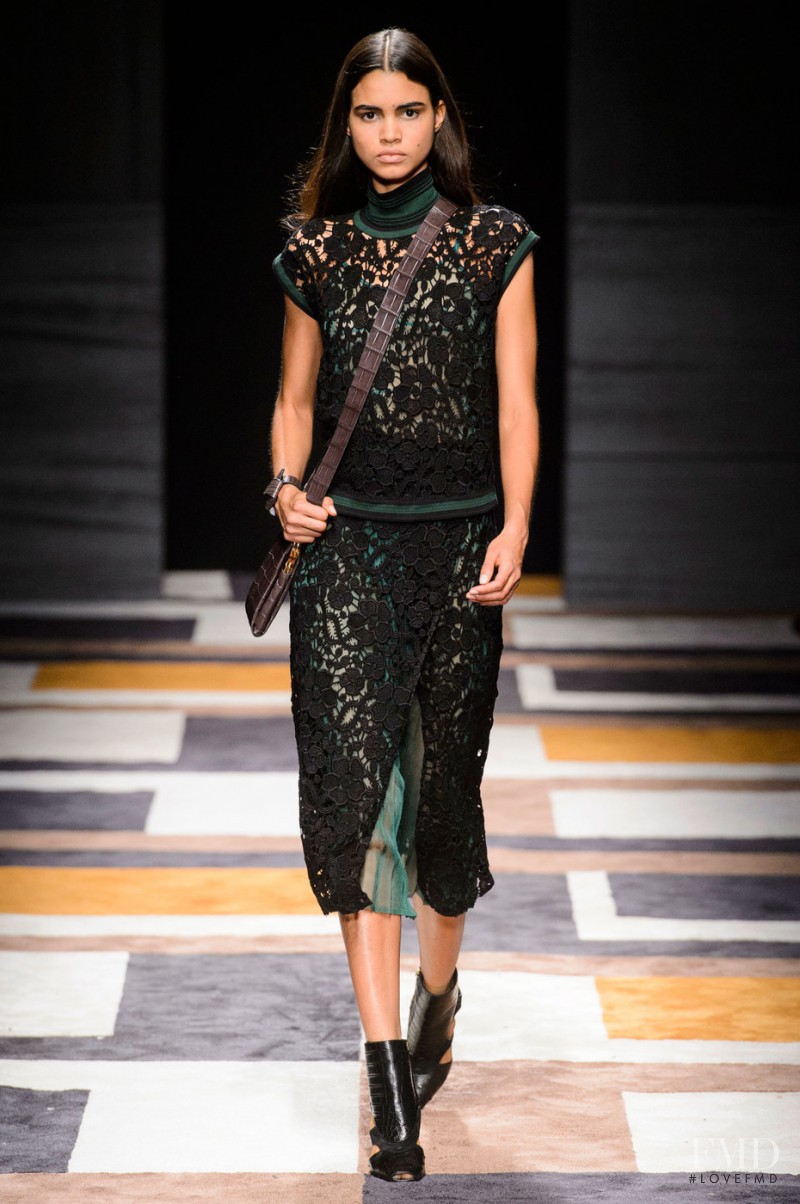 Mariana Santana featured in  the Salvatore Ferragamo fashion show for Autumn/Winter 2015