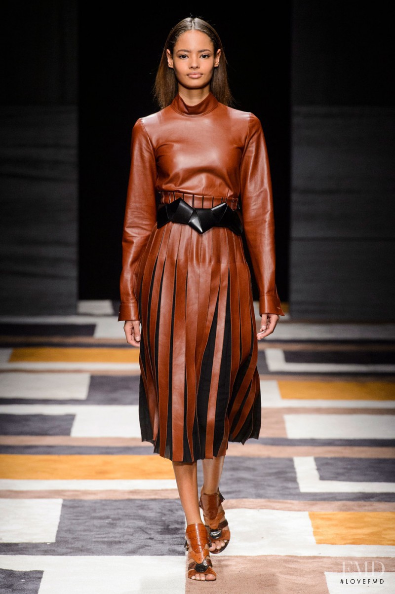 Malaika Firth featured in  the Salvatore Ferragamo fashion show for Autumn/Winter 2015