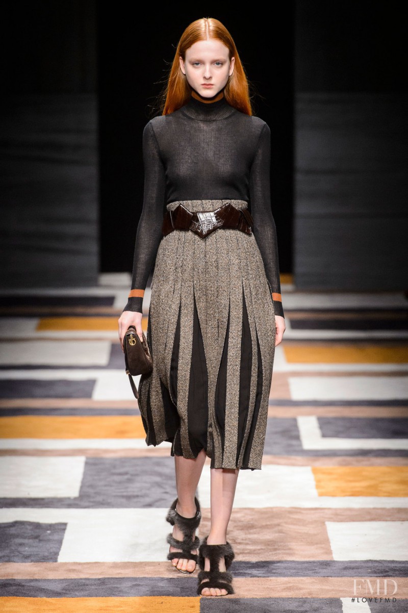Madison Stubbington featured in  the Salvatore Ferragamo fashion show for Autumn/Winter 2015