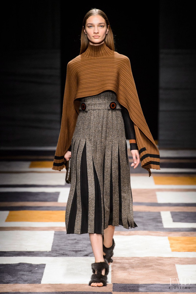 Anastasija Titko featured in  the Salvatore Ferragamo fashion show for Autumn/Winter 2015