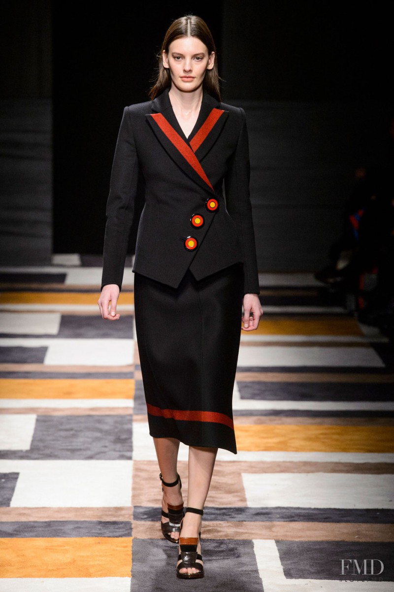 Amanda Murphy featured in  the Salvatore Ferragamo fashion show for Autumn/Winter 2015