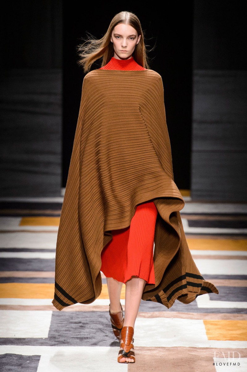 Irina Liss featured in  the Salvatore Ferragamo fashion show for Autumn/Winter 2015