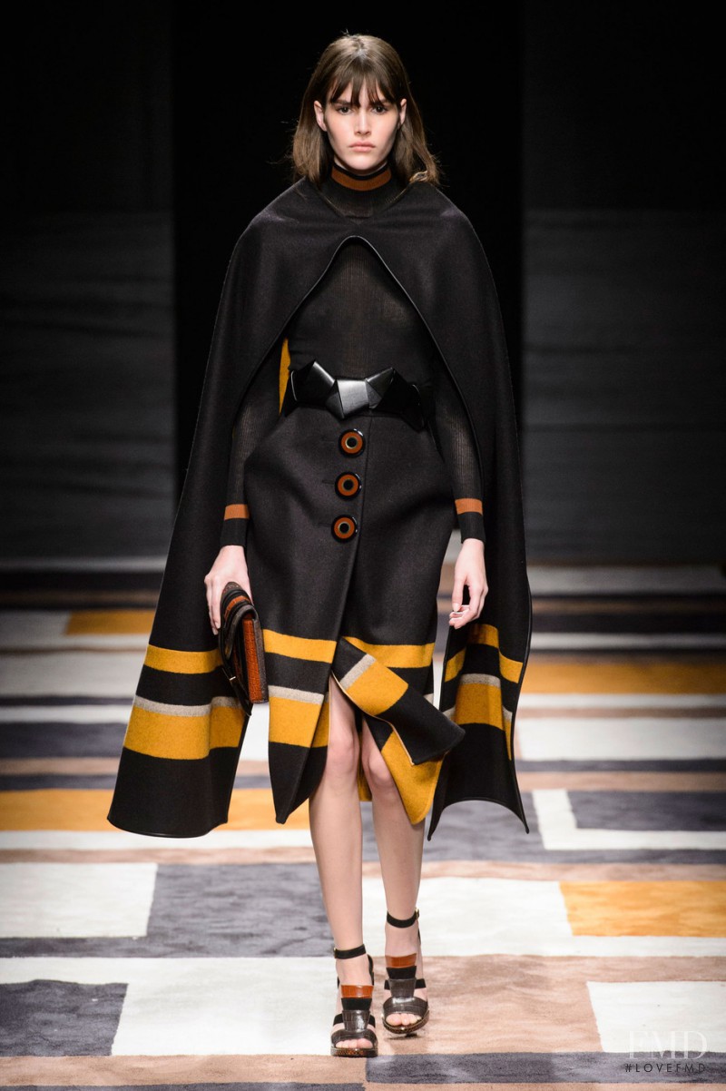 Vanessa Moody featured in  the Salvatore Ferragamo fashion show for Autumn/Winter 2015