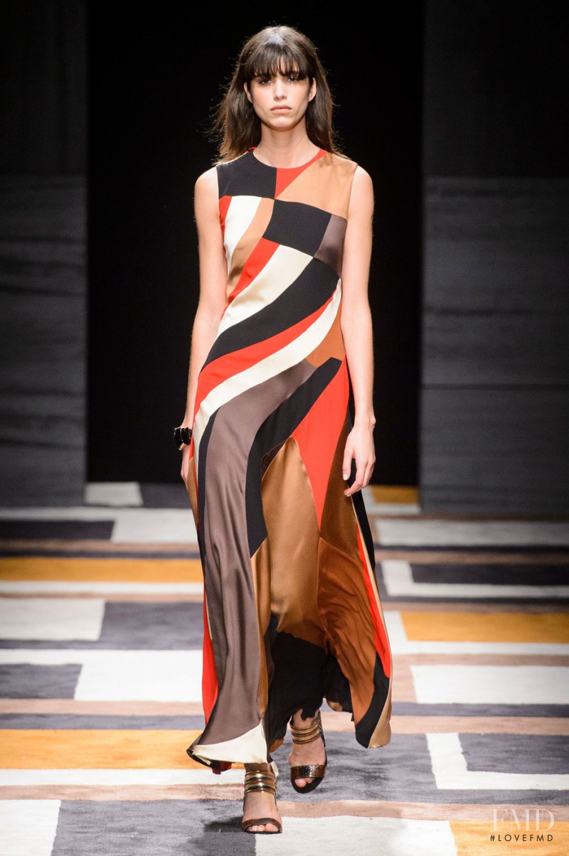 Mica Arganaraz featured in  the Salvatore Ferragamo fashion show for Autumn/Winter 2015