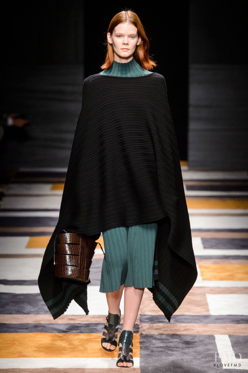 Irina Kravchenko featured in  the Salvatore Ferragamo fashion show for Autumn/Winter 2015