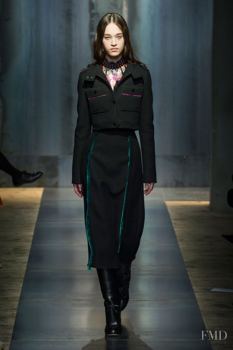 Elizabeth Davison featured in  the Marco de Vincenzo fashion show for Autumn/Winter 2015