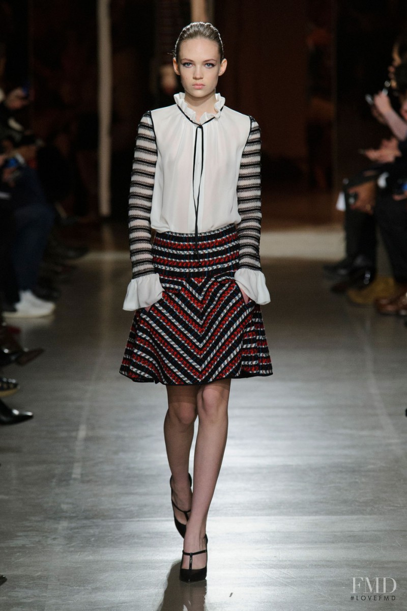 Adrienne Juliger featured in  the Oscar de la Renta fashion show for Autumn/Winter 2015