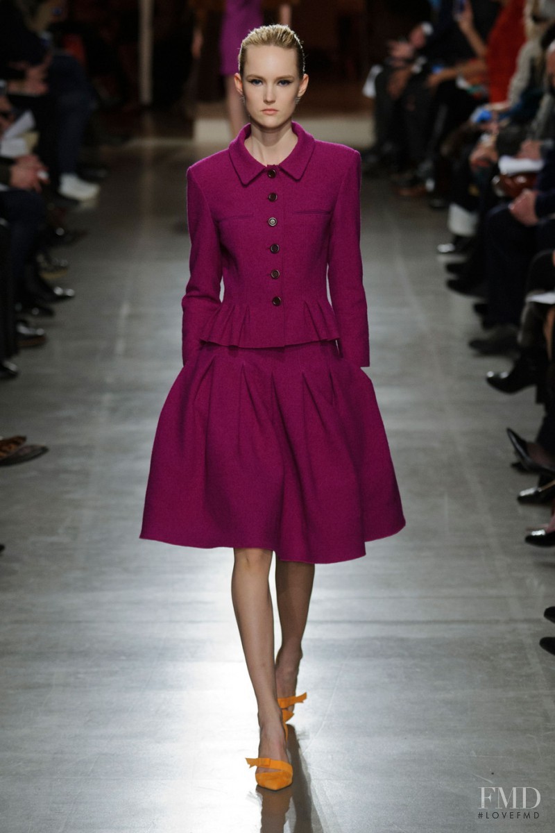 Harleth Kuusik featured in  the Oscar de la Renta fashion show for Autumn/Winter 2015