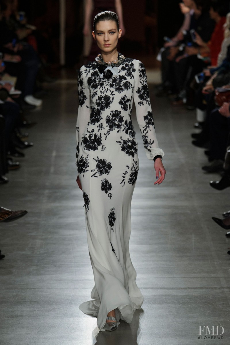 Kati Nescher featured in  the Oscar de la Renta fashion show for Autumn/Winter 2015