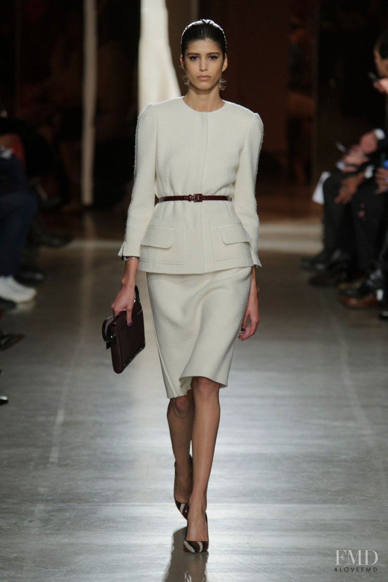 Mica Arganaraz featured in  the Oscar de la Renta fashion show for Autumn/Winter 2015