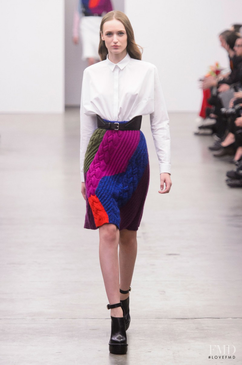 Stasha Yatchuk featured in  the Iceberg fashion show for Autumn/Winter 2015