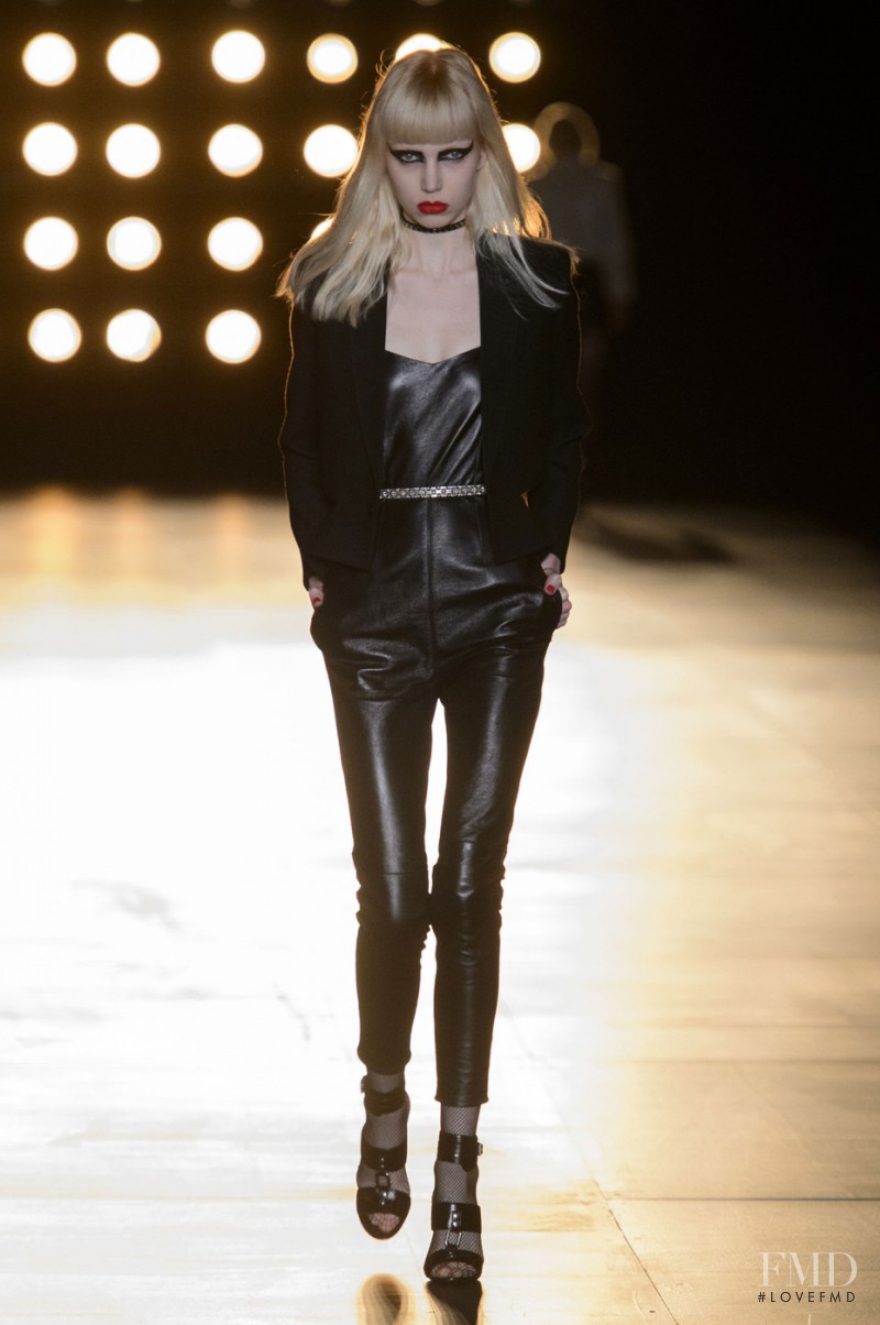 Cheyenne Keuben featured in  the Saint Laurent fashion show for Autumn/Winter 2015