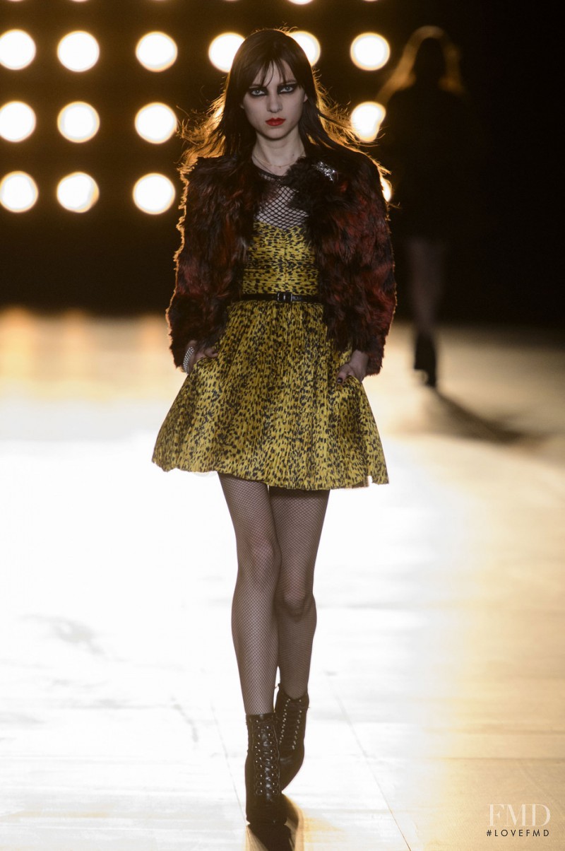 Sarah Engelland featured in  the Saint Laurent fashion show for Autumn/Winter 2015