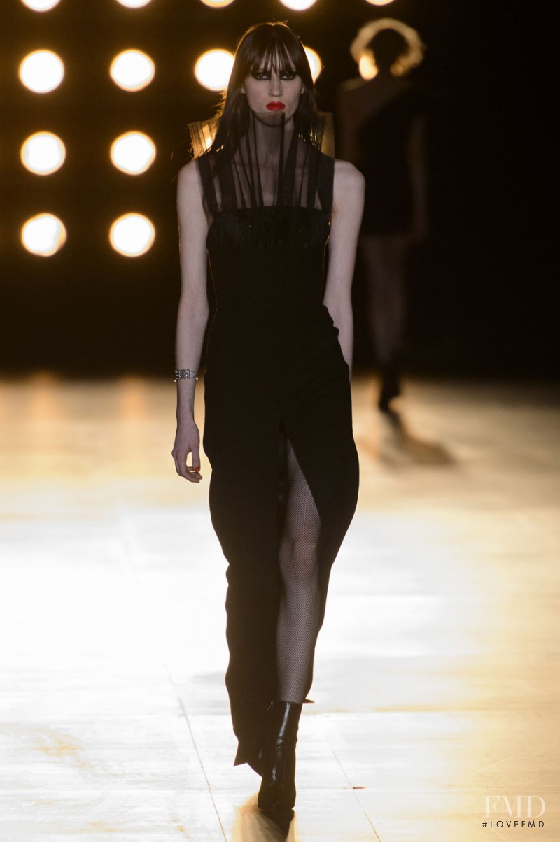Helena Severin featured in  the Saint Laurent fashion show for Autumn/Winter 2015