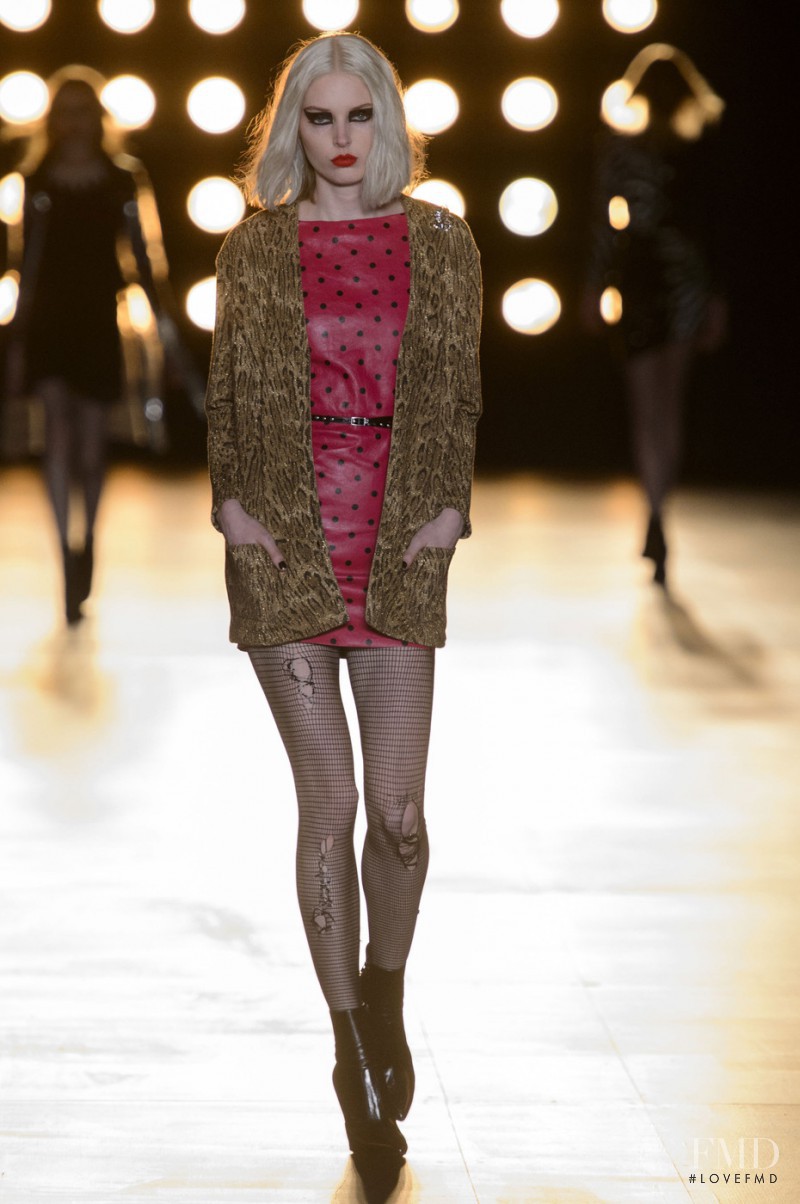 Jenna Castilloux featured in  the Saint Laurent fashion show for Autumn/Winter 2015