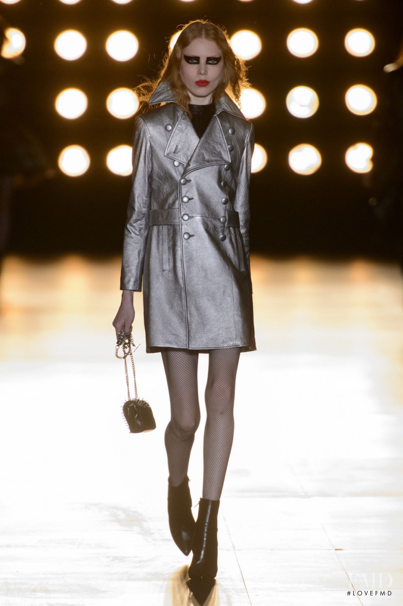 Varvara Shutova featured in  the Saint Laurent fashion show for Autumn/Winter 2015