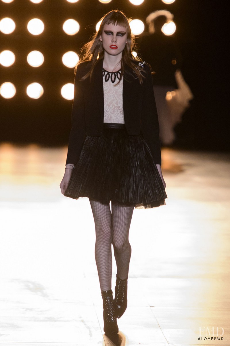 Kiki Willems featured in  the Saint Laurent fashion show for Autumn/Winter 2015