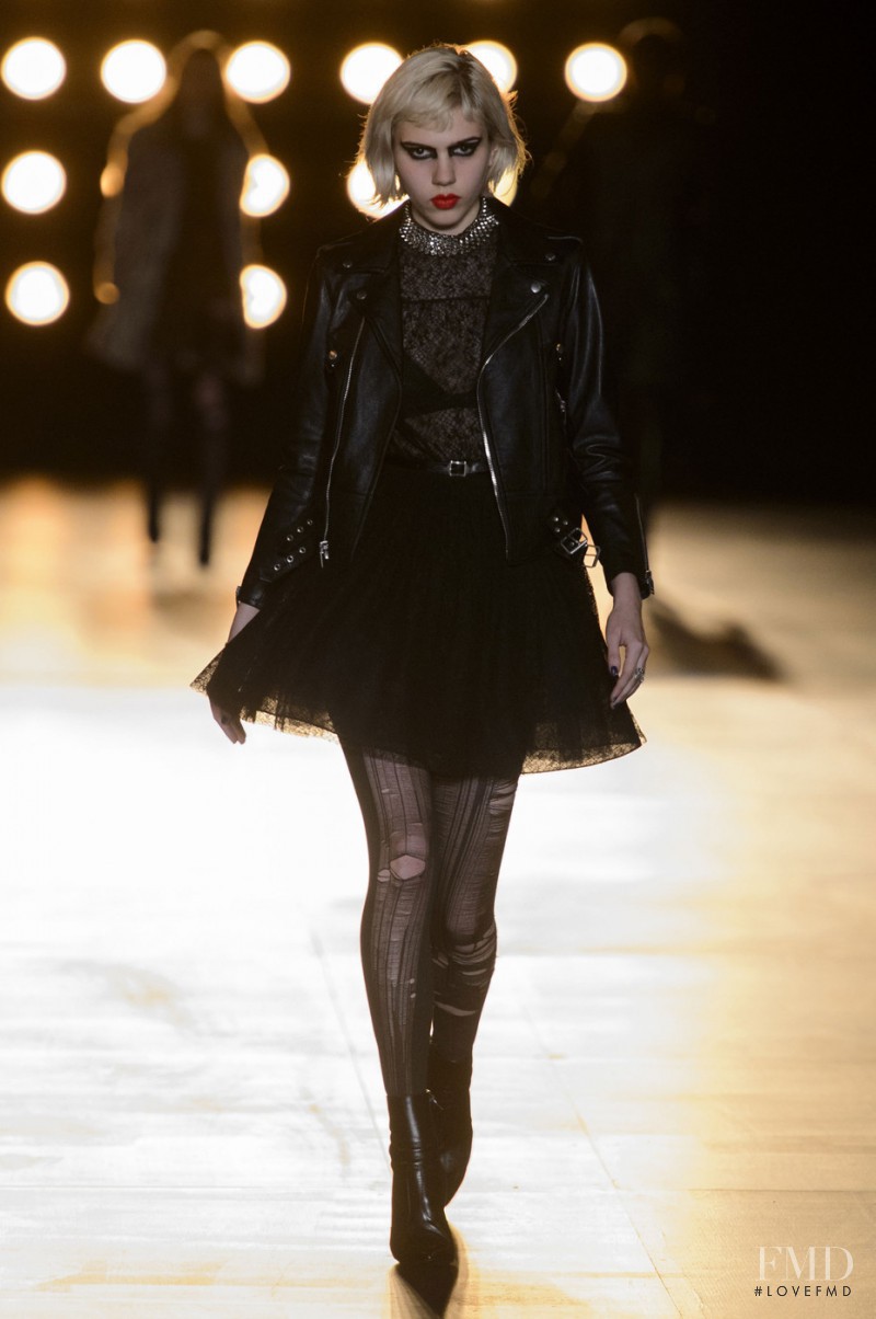 Julia Cumming featured in  the Saint Laurent fashion show for Autumn/Winter 2015