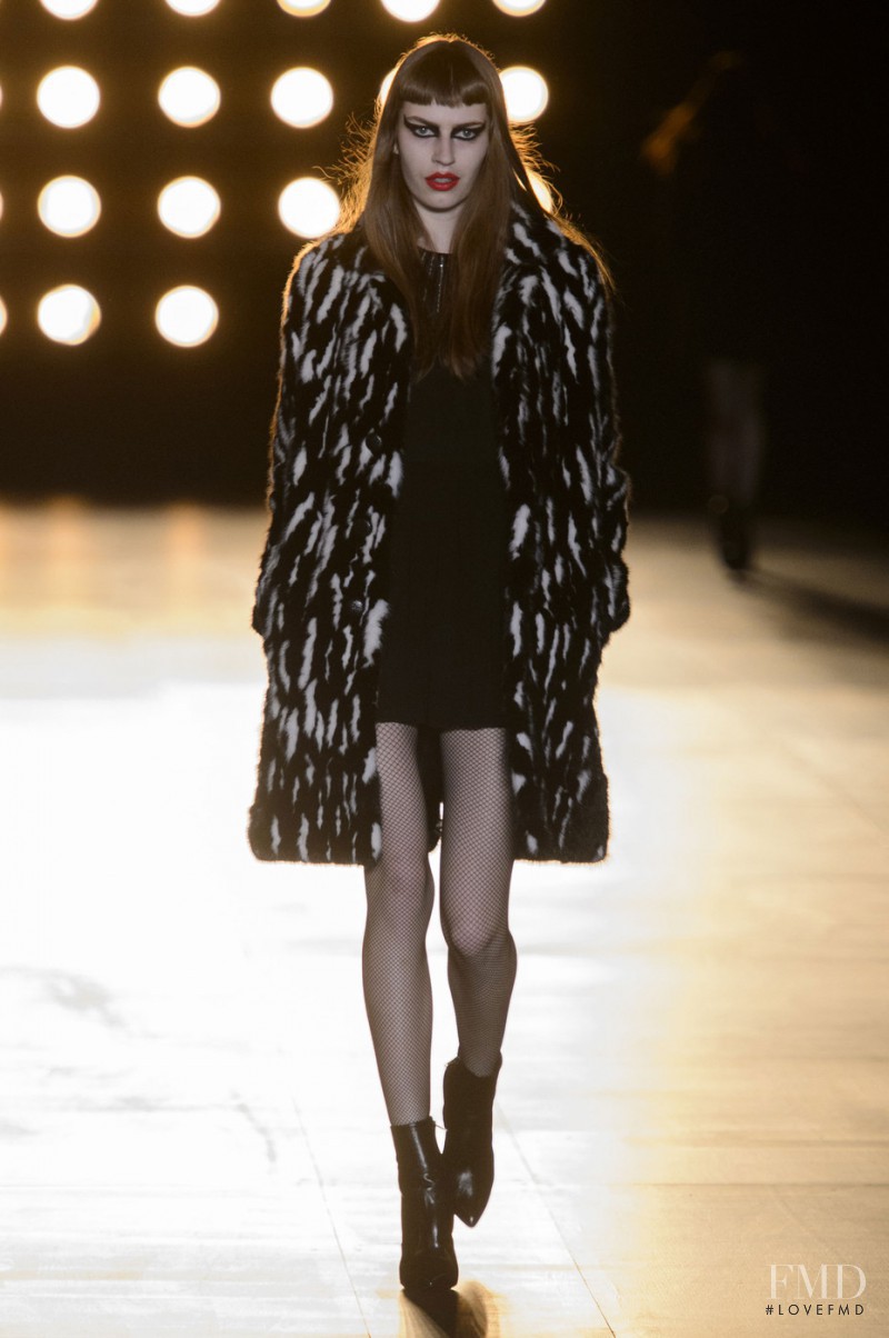 Simona Kirchnerova featured in  the Saint Laurent fashion show for Autumn/Winter 2015
