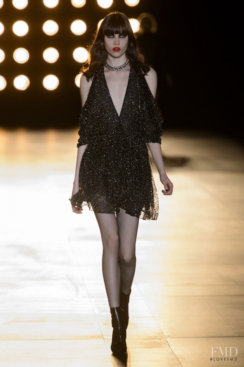 Grace Hartzel featured in  the Saint Laurent fashion show for Autumn/Winter 2015