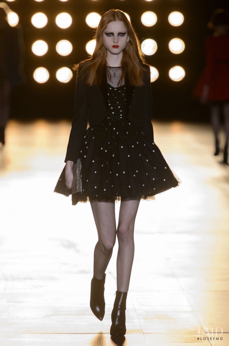 Madison Stubbington featured in  the Saint Laurent fashion show for Autumn/Winter 2015