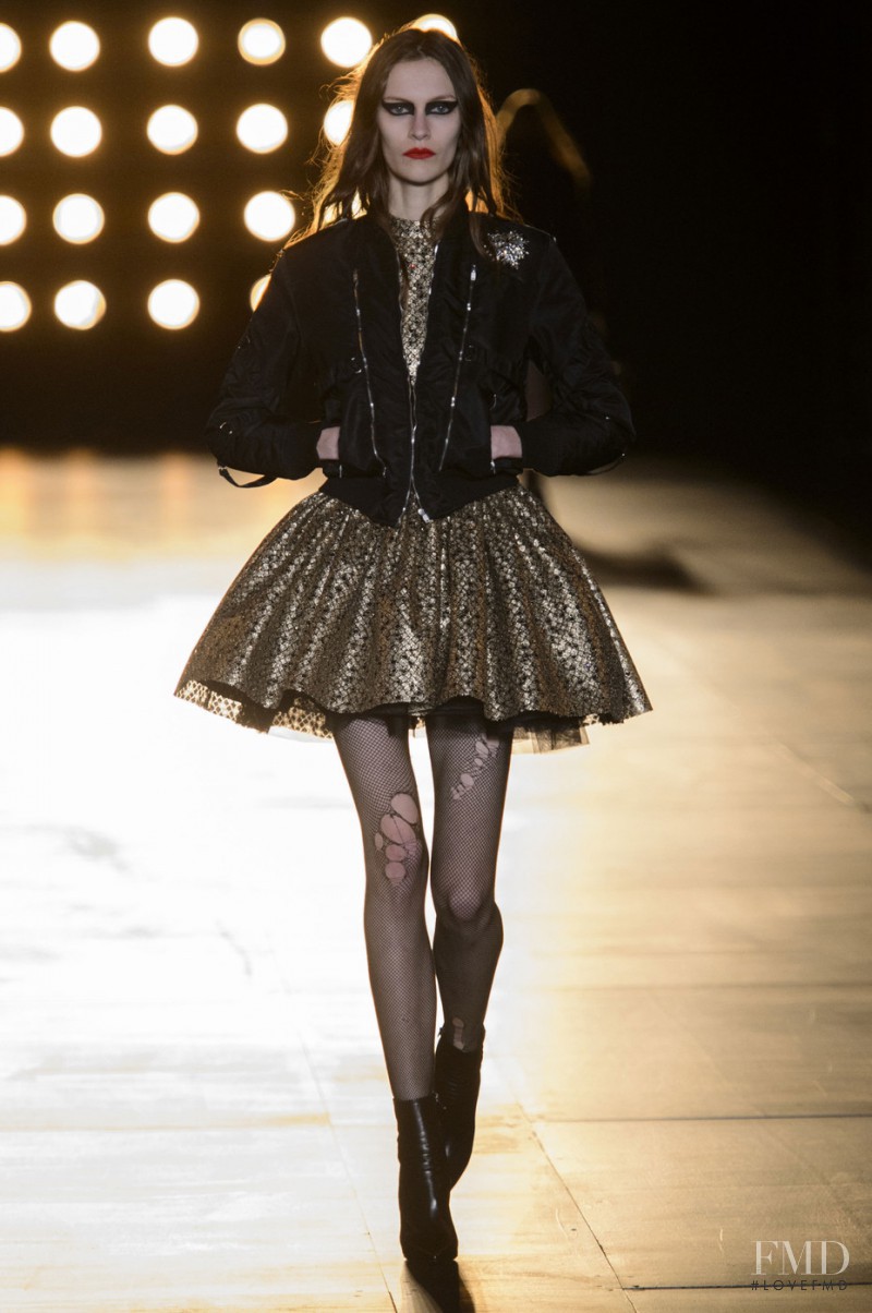 Fia Ljungstrom featured in  the Saint Laurent fashion show for Autumn/Winter 2015