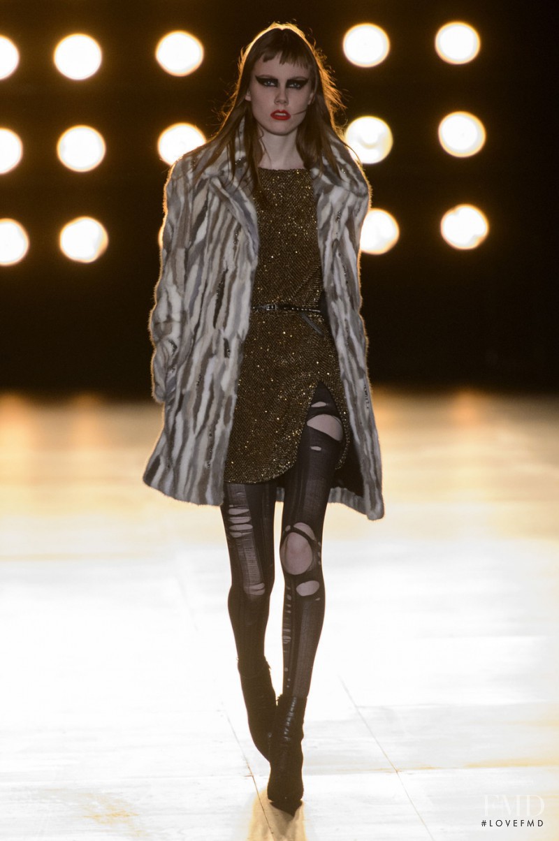 Kiki Willems featured in  the Saint Laurent fashion show for Autumn/Winter 2015